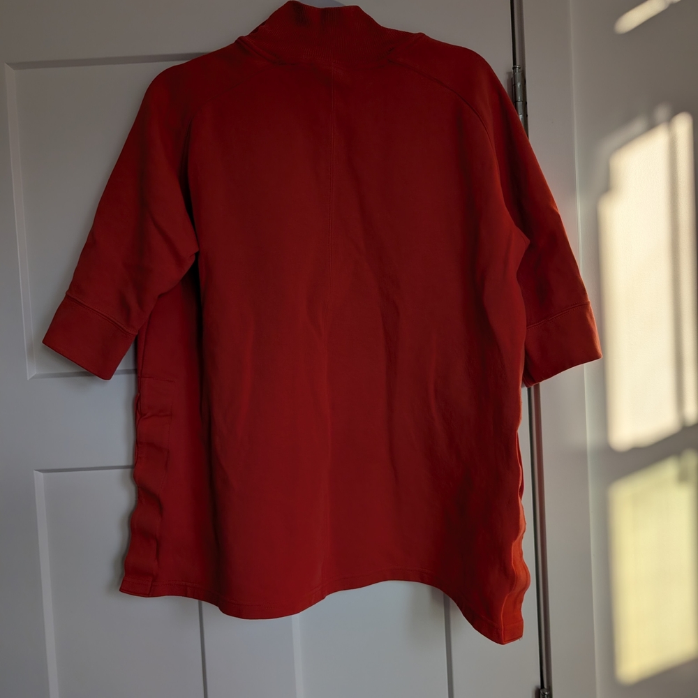 Nike Red Orange Short Sleeve Zip-Up Jacket Size XL - Picture 6 of 6